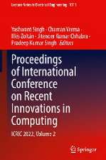 Proceedings of International Conference on Recent Innovations in Computing