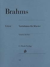 Brahms, Johannes - Variationen für Klavier